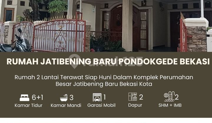 Rumah 2 Lt Siap huni Perum Besar Jatibening Baru Pondokgede Bekasi Kota