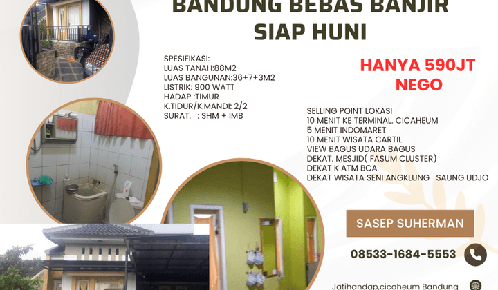 RUMAH MURAH DI JUAL DALAM KOMPLEK JATIHANDAP REGENCI KAB BANDUNG