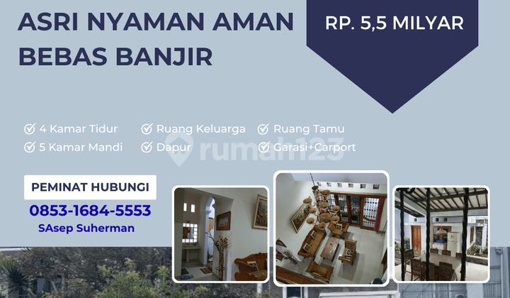 rumah pondok hijau gegerkalong bandung asri nyaman aman nobanjir