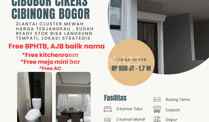 rumah mewah di cibubur cikeas cibinong bogor no banjir strategis