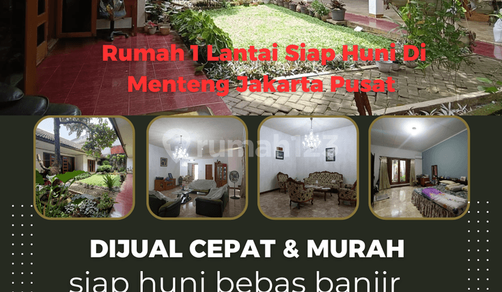 Rumah 1 Lantai Siap Huni Di Menteng Jakarta Pusat tidak banjir
