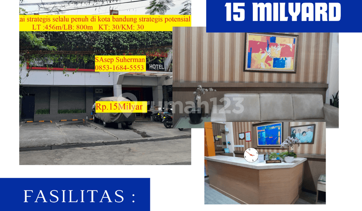 Hotel 3Lantai Strategis Selalu Penuh di Kota Bandung Potensial Strategis Bebas Banjir
