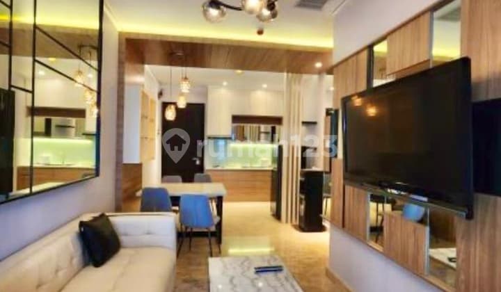 Sudirman Suites Apartment – 3BR (100 M²) Fully Furnished + Free Service Charge, Middle Floor, 200 Million/Year, Tanah Abang, Central Jakarta