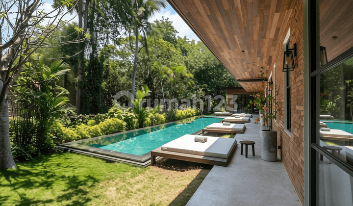 Over Lease Beautiful Villa With 5 Bedrooms With Forest And River View Pererenan