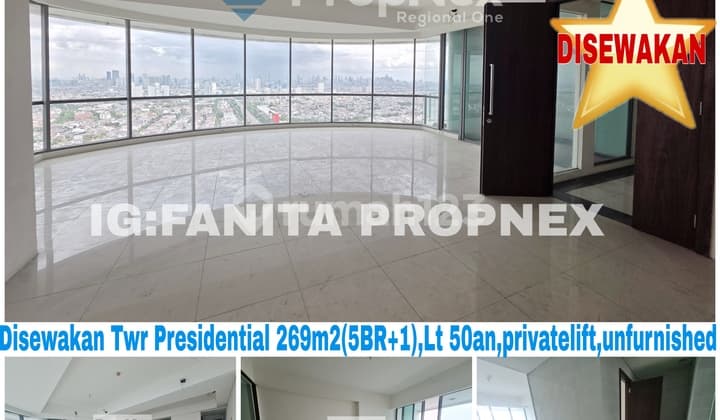 Murah! Wow View Super Keren 180Deg! Disewakan Apartment St Moritz Tower Presidential The Best Unit In The Best Tower: Ukuran 269M2.