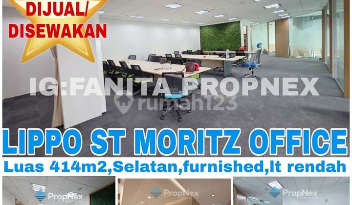 MURAH! DIJUAL/DISEWAKAN Office Space di LIPPO ST MORITZ OFFICE TOWER,Puri Indah,Jakarta Barat.