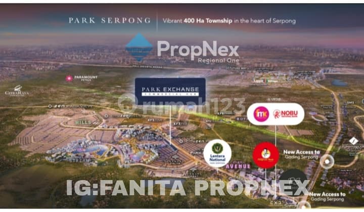MURAH! VIRAL! Dijual kavling komersil di Park Serpong : PARK EXCHANGE COMMERCIAL HUB.