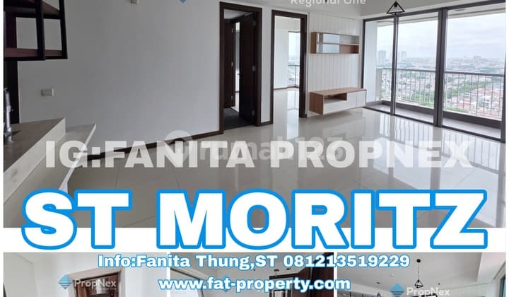 Murah! Dijual Apartment St Moritz di Jl Puri Indah Jakarta Barat. Tower New Royal Ukuran 84M2 di Lantai 30An.