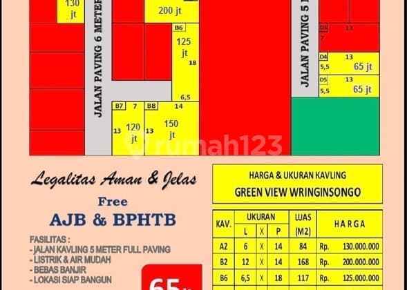 Promo Tanah kavling murah Wringinsongo Tumpang Malang pinggir jln