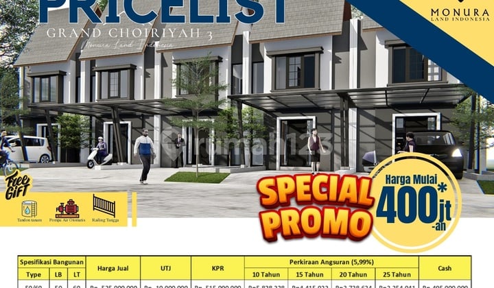 Promo Perumahan Grand Choiriyah 3 Suci Manyar Gresik bs KPR DP 0%