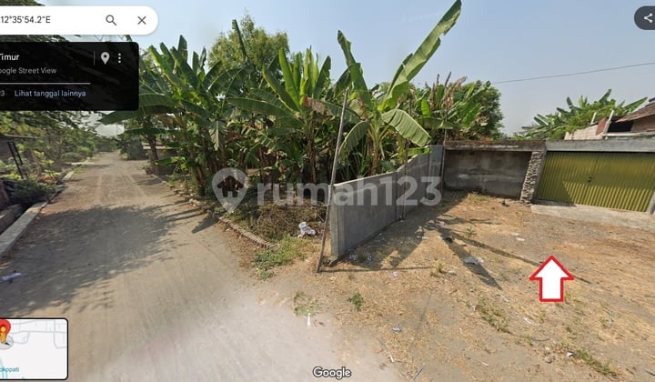 Tanah Terik Krian Sidoarjo Dijual murah Cpt B.U Poll SHM L 429 m2