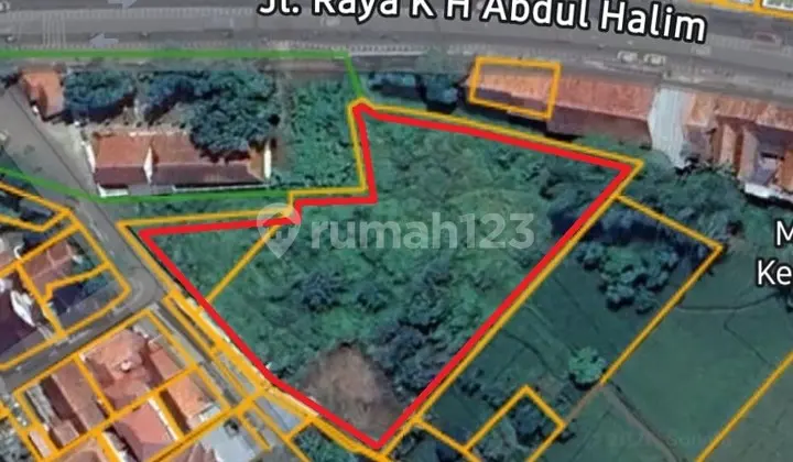 Land 3,647 m² near main road on Jl KH. Abdul Halim.