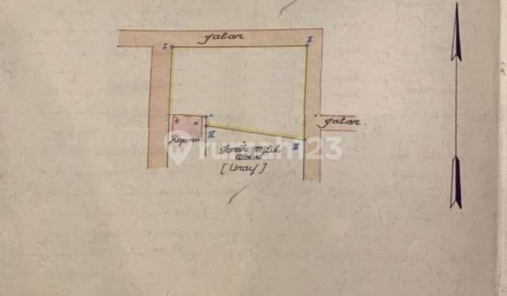 Tanah SHM 496 M², Hadap Utara Jl. Melati, Cihideung