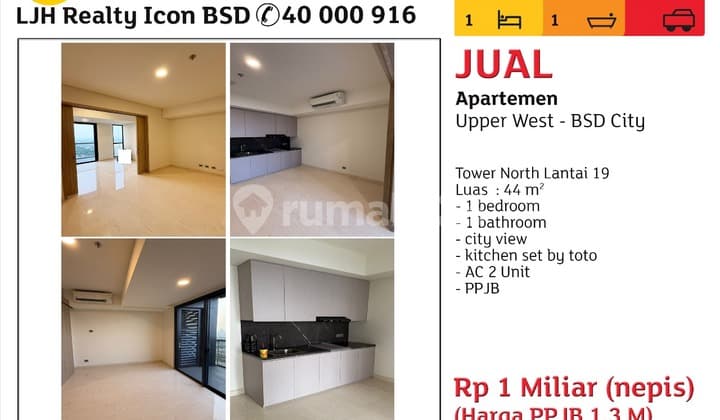 Apartemen Upper West Bsd – North Tower