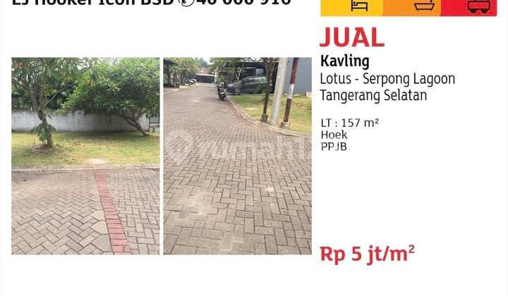 jual kavling hoek serpong lagoon