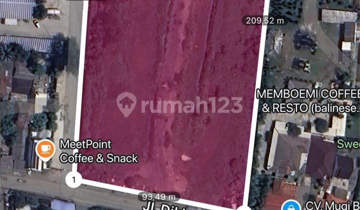 For Sale 2 Ha Land Jl Diklat Pemda Karawaci at Diklat Pemda, Jl. Suka Bakti, Curug Wetan, Curug, Tangerang, Banten, Indonesia, 15810, Karawaci