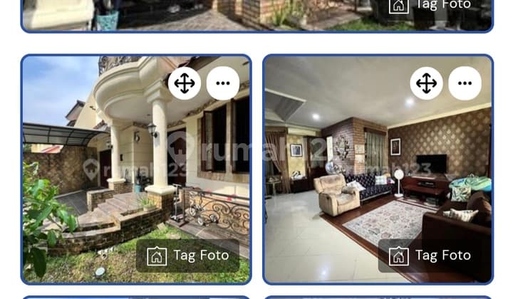 For Rent Furnished House Puri Cinere Land 200 Building 243 3 Bedrooms Wide Road