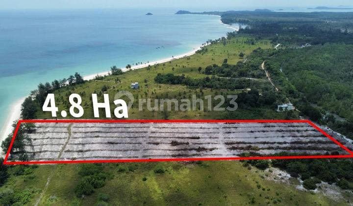 Dijual Tanah Pantai Luas 4.8 Ha di Pulau Belitung