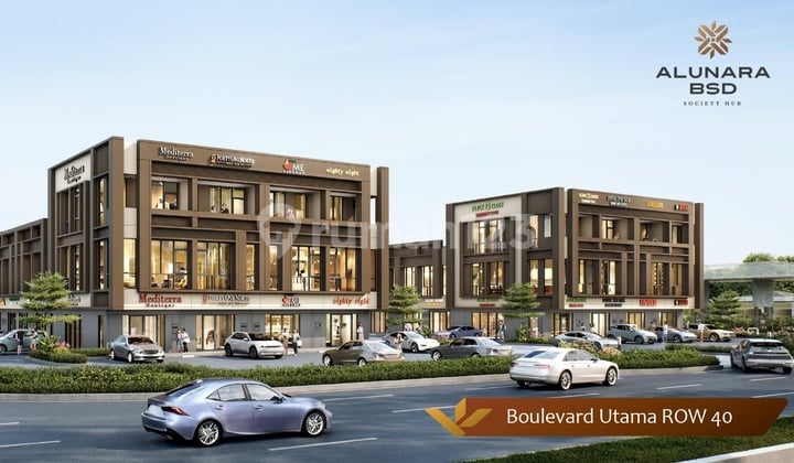2 Lantai Hadap Jalan Ruko Alunara Society Hub BSD City - KPR Tanpa DP