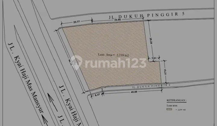 Tanah Kosong di Sewakan Jl Kh Mas Mansyur Dukuh Pinggir, Tanah Abang