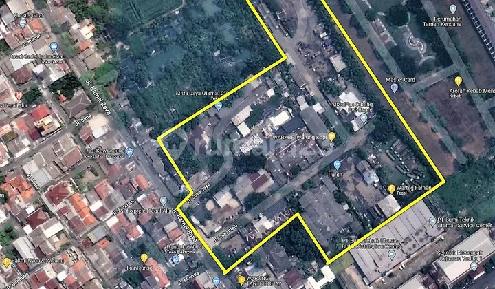 Kavling Luas Strategis Cocok Untuk Gudang Dll Di Jalan Kamal Raya