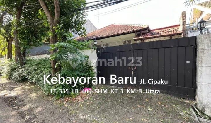 Rumah Asri Lingkungan Elite di Cipaku Kebayoran Baru Jaksel