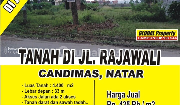 Bu. Tanah di Jl. Rajawali Natar Siap Bangun