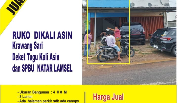 Ruko di Kali Asin Natar Siap Pakai