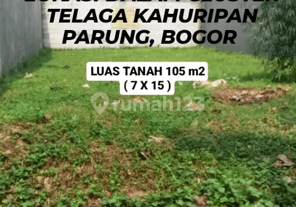 Dijual Kavling siap bangun di dalam cluster di Telaga Kahuripan, Parung, Bogor