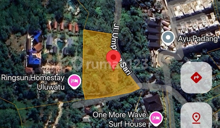 Tanah 35.0 are SHM di Jl. Umpeng Sari, Pecatu, Kuta Selatan, Badung, Bali, Indonesia, 80361, Pecatu