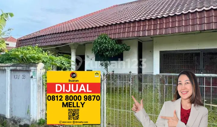 Dijual Tanah Luas Ada Bonus Rumah di Komplek Jalan Tugu, Jatiwaringin Bekasi