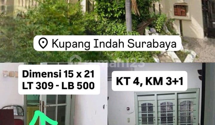 Jual Cepat! Rumah 2 Lantai Di Perumahan Kupang Indah Siap Huni