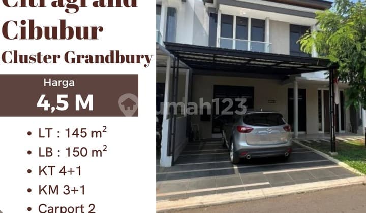 Dijual Rumah Citragrand Cibubur Cluster Grandbury