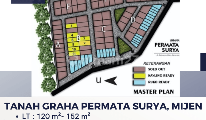 Dijual Tanah Jl. Graha Permata Surya, Mijen