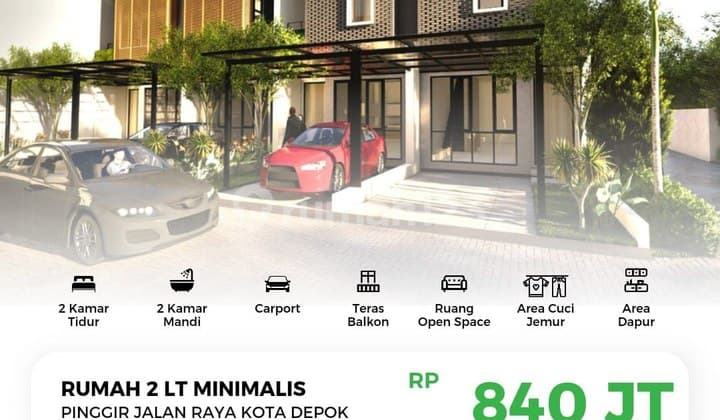 Rumah 2 Lantai Baru di Sawangan Kota Depok