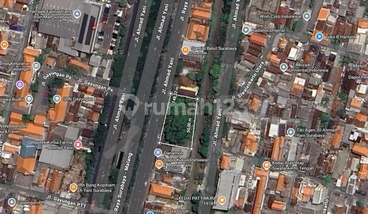 Tanah Komersial Strategis Raya Ahmad Yani Surabaya Selatan