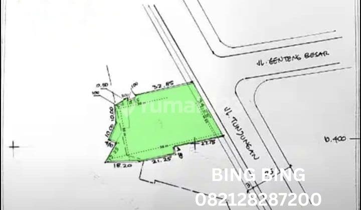 Jual Tanah dan Bangunan Jalan Tunjungan Surabaya Pusat Komersil Area