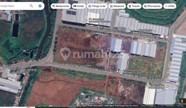 Kavling Tanah Pergudangan Sirie Sidoarjo 3jtan/m Dekat Tol Lokasi Depan Barang Langka Murah