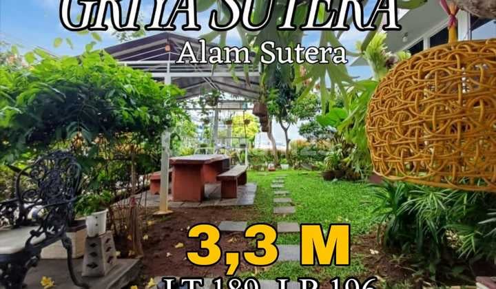 Rumah Hoek Bonus Taman @Griya Sutera Dekat Kampus Binus Alsut