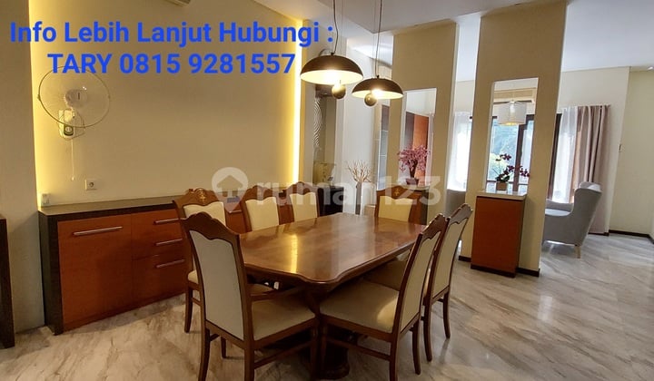 KAN RUMAH 4 LANTAI FULLY FURNISHED BAGUS ADA FASILITAS LIFT, 5 KAMAR TIDUR VIEW TAMAN.