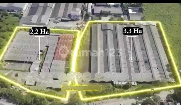 Tanah dan Bangunan Bitung Tangerang Luas 5,5Ha Pinggir Jalan Raya