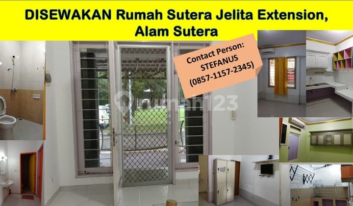 Disewakan Rumah Sutera Jelita Extension di Perumahan Alam Sutera, Tangerang Selatan