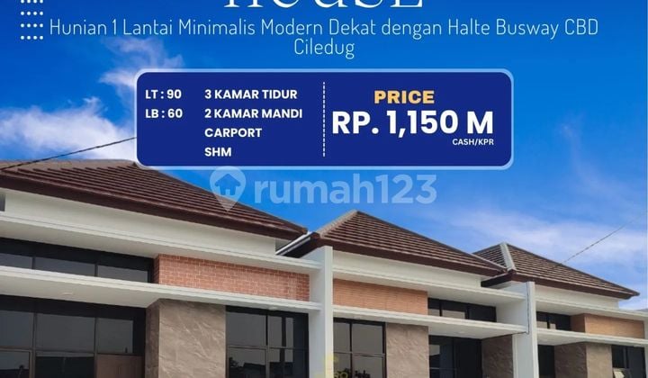 Rumah Cluster Siap Huni Cipadu Tanah Luas Harga Ekonomis
