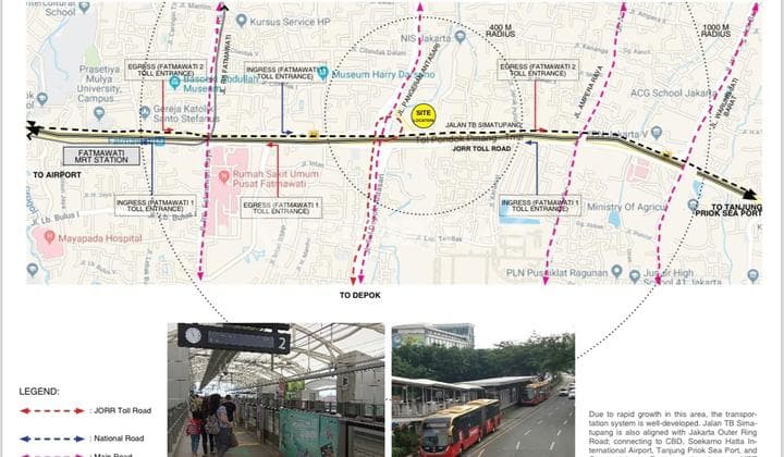 DIJUAL TANAH KOMERSIL 2,5Ha DI TB SIMATUPANG, JAKARTA SELATAN