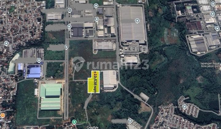 DIJUAL TANAH INDUSTRI LUAS : 19.638m² DI KAWASAN INDUSTRI MM2100 - BEKASI