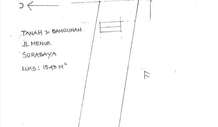Dijual Cepat Tanah Raya Menur Shm Hadap Timur