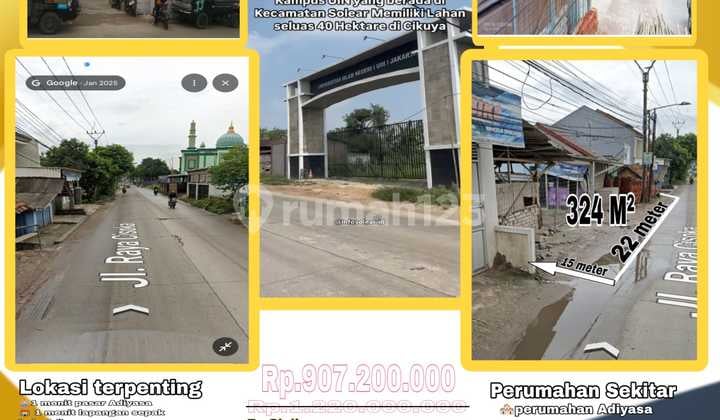 Dijual Rmh+Toko Sebrang gerbang utama kampus UIN, Tangerang