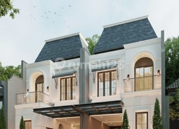 Dijual Rumah On Progress Manyar Indah American Style Ada 2 Unit One Gate