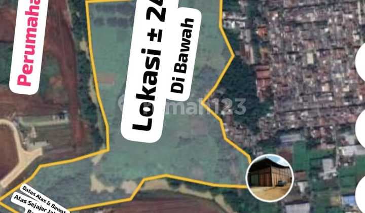 Tanah Luas 24 Ha Pinggir Jalan Raya Dekat Tol Sentul