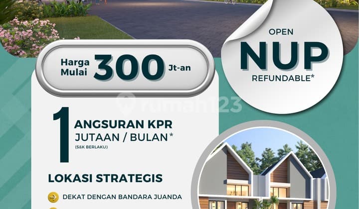 Rumah Hasbanna Land Juanda 300 Jutaan Dekat Bandara